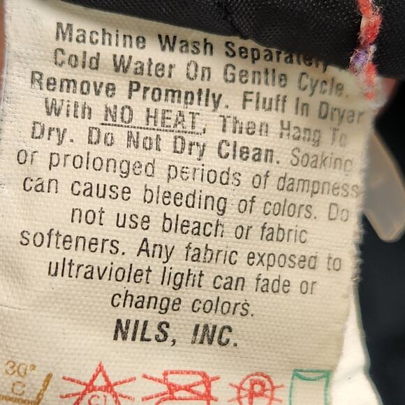 NILS Vintage Hooded Fleece Coat Women’s SZ M Black Long Button Front Lined EUC - Picture 13 of 16